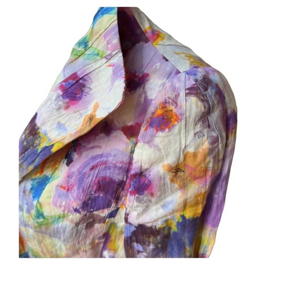 Escada Bright Colored Abstract Patterned Blazer, … - image 8